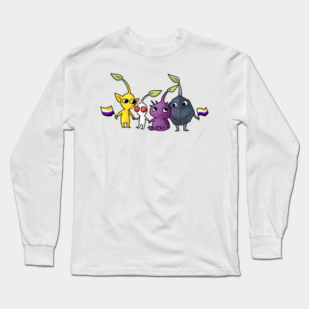 Pride Pikmin Nonbinary Long Sleeve T-Shirt by KatieRose